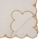 Cotton Striped Scalloped Decorative Table Runner