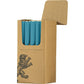 BRITISH COLOUR STANDARD - 25cm / 10'' H Petrol Blue Eco Dinner Candles, 25 per pack