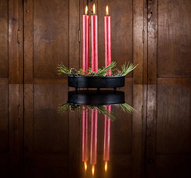 BRITISH COLOUR STANDARD - 25cm / 10'' H Guardsman Red Eco Dinner Candles, 25 per pack