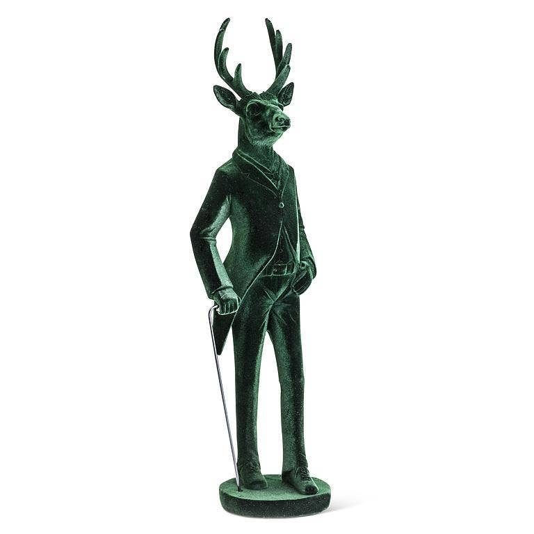 Large Standing Stag-Green