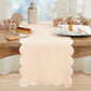 Cotton Scalloped Table Runner