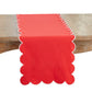 Cotton Scalloped Table Runner
