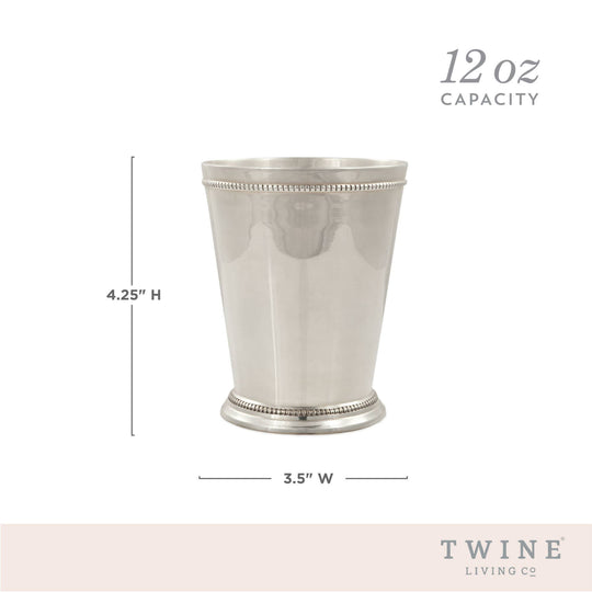 Silver Plated Solid Brass Vintage Mint Julep Cup