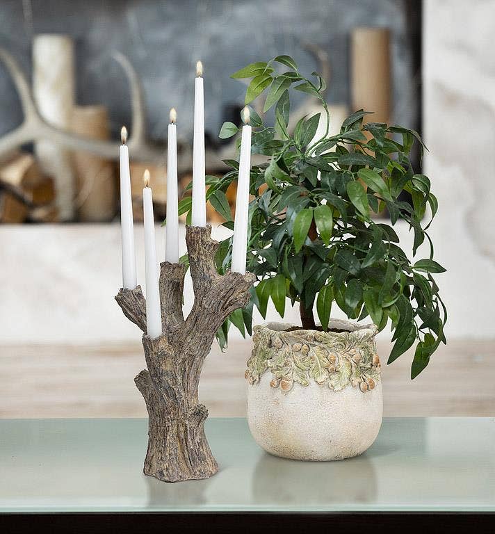 Standing Tree Candelabra-15"H