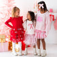 Candy Cane Christmas Gemstone Bow Clip - Kids Hair Accessory
