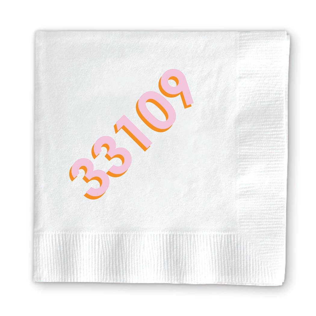 ZIP CODE-COCKTAIL NAPKINS