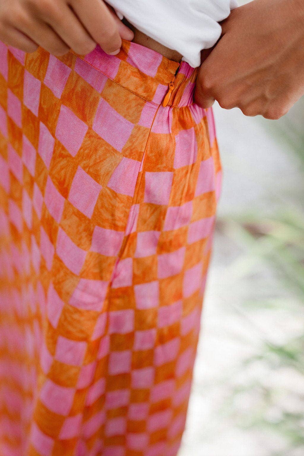 Sunset Check Tiffany Skirt