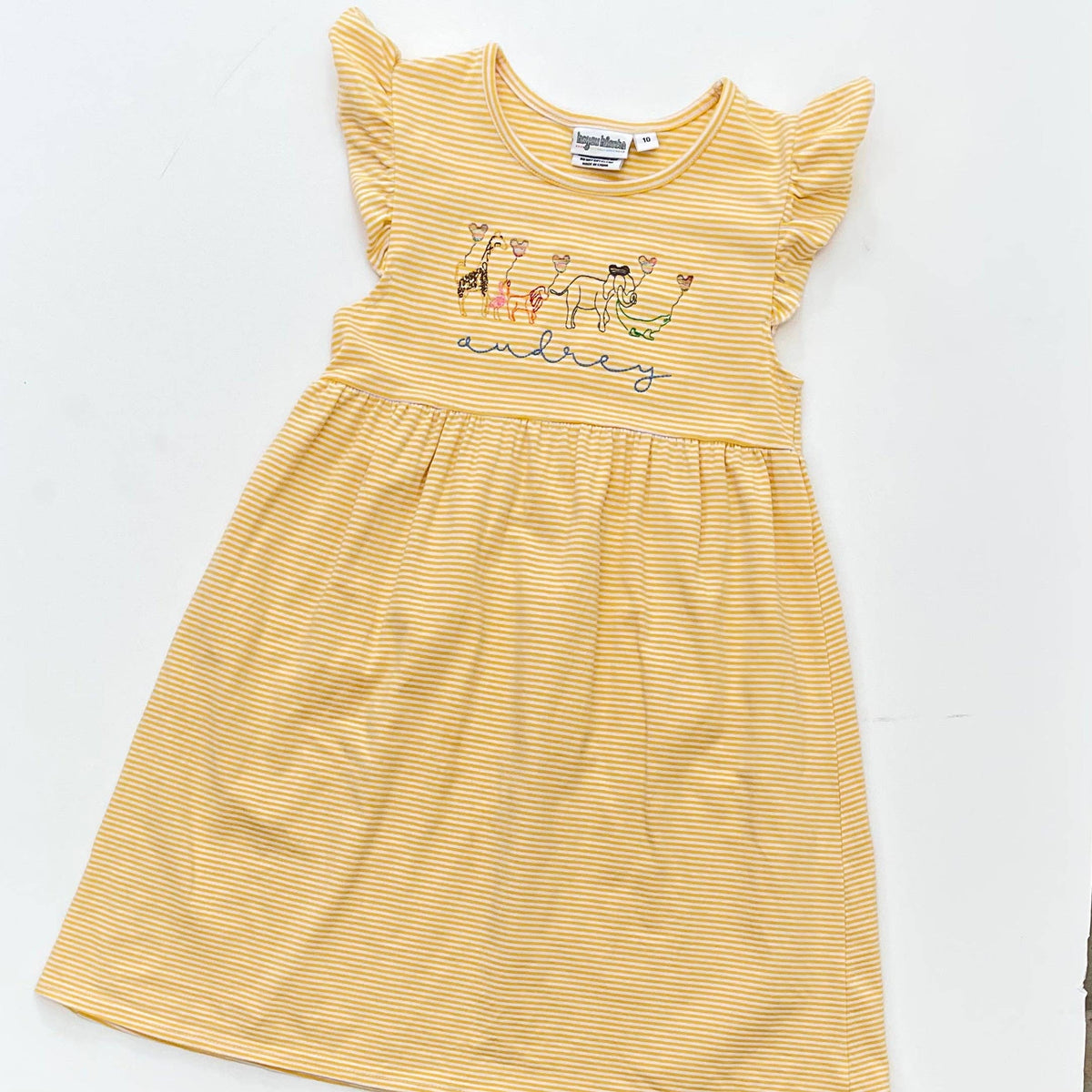 Knit Stripe Flutter Sleeve Dress