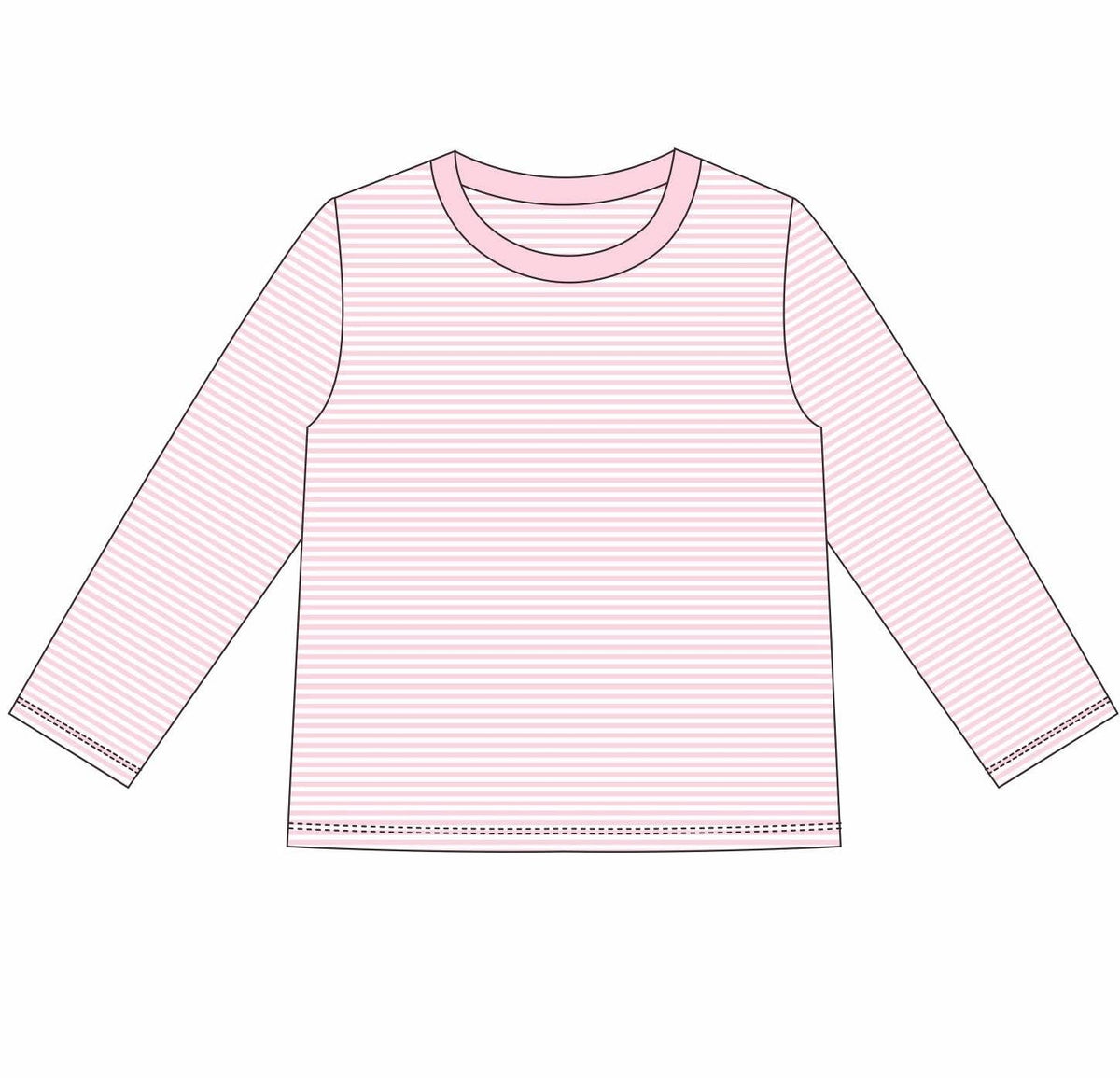 Knit Stripe Long Sleeve Shirt - PASTEL Colors