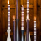BRITISH COLOUR STANDARD - 25cm / 10'' H Gunmetal Grey Eco Dinner Candles, 25 per pack