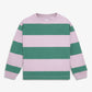 Kids long sleeve easy tee in rugby stripe