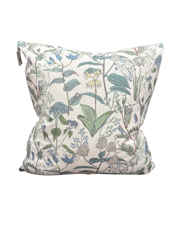 Cream Botanical Sketch Garden Pillow