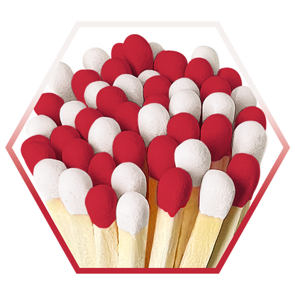 4" Matches in Premium Glass Cloche - Color of Your Choice
