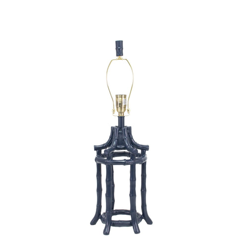 Bamboo Table Lamp Base, Navy