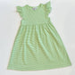 Knit Stripe Flutter Sleeve Dress
