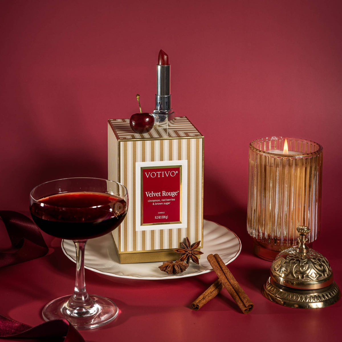 Velvet Rouge Holiday Candle 4pk