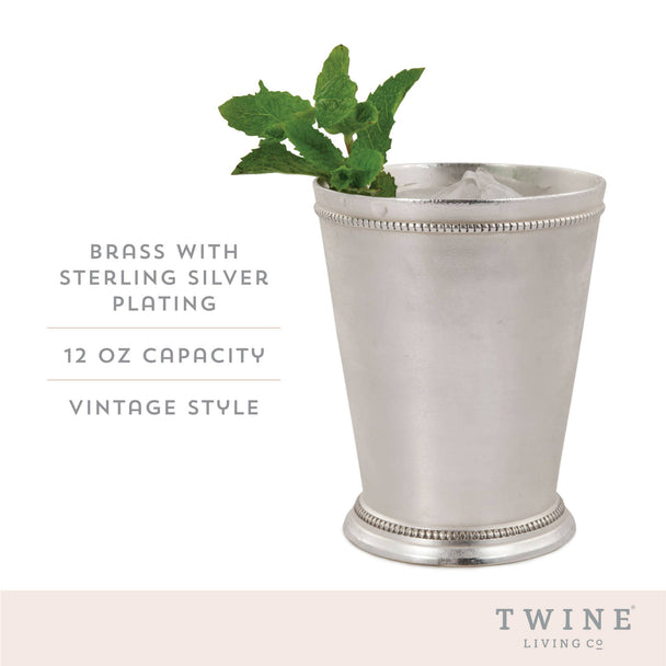 Silver Plated Solid Brass Vintage Mint Julep Cup