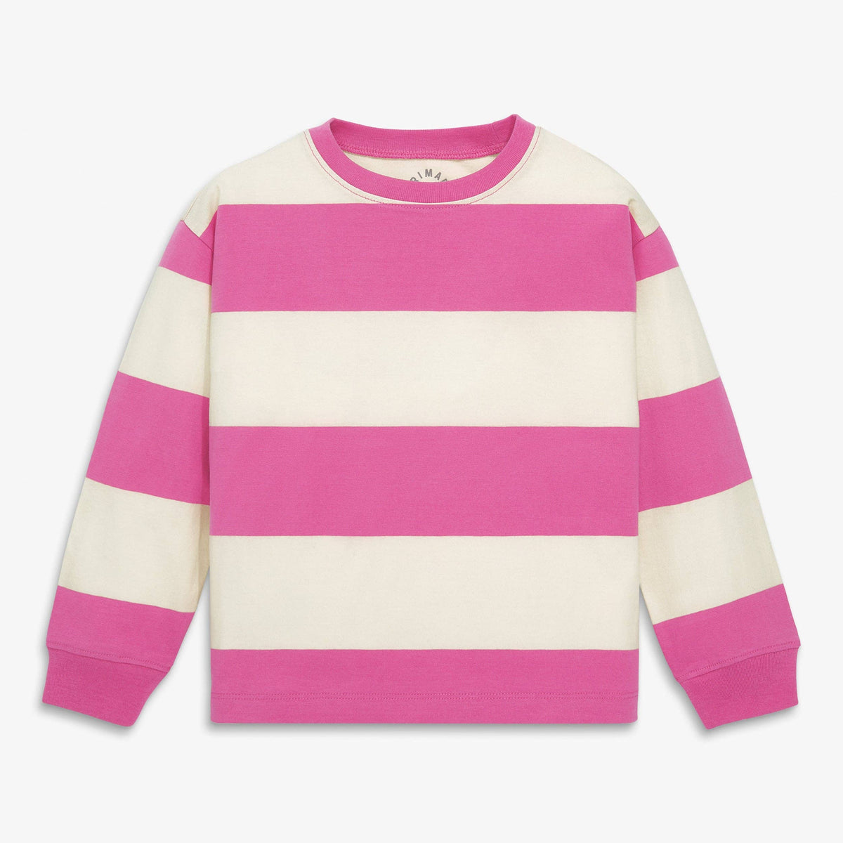 Kids long sleeve easy tee in rugby stripe
