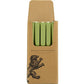 BRITISH COLOUR STANDARD - 25cm / 10'' H Olive Green Eco Dinner Candles, 25 per pack