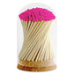 4" Matches in Premium Glass Cloche - Color of Your Choice