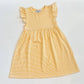 Knit Stripe Flutter Sleeve Dress
