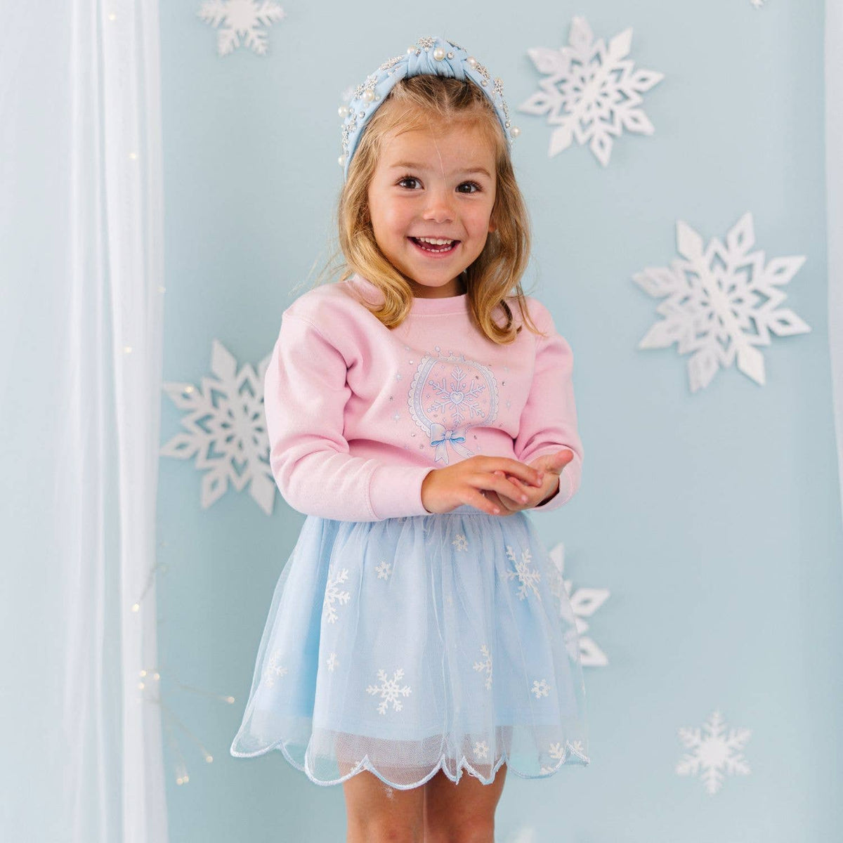 Snowflake Gemstone Headband - Hair Accessories - Winter