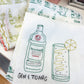 Hand Embroidered Linen Tea Towel, set of 2