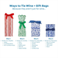 Blue Ikat Wine + Gift Bag Kit | Set of 6