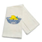 Towel - Lemons in a Blue and White Chinoiserie Dish on white