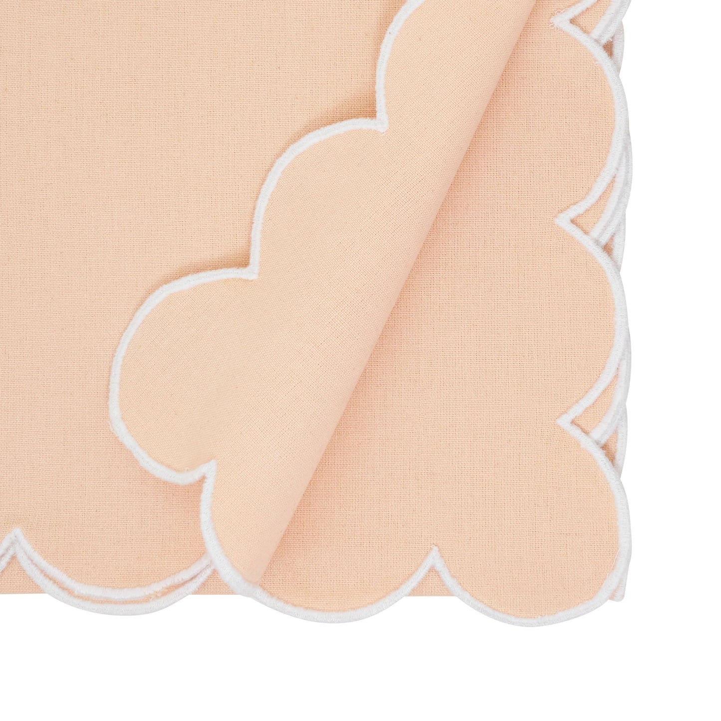 Cotton Scalloped Table Runner