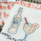 Hand Embroidered Linen Tea Towel, set of 2