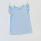Knit Stripe Flutter Sleeve Shirt