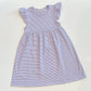 Knit Stripe Flutter Sleeve Dress