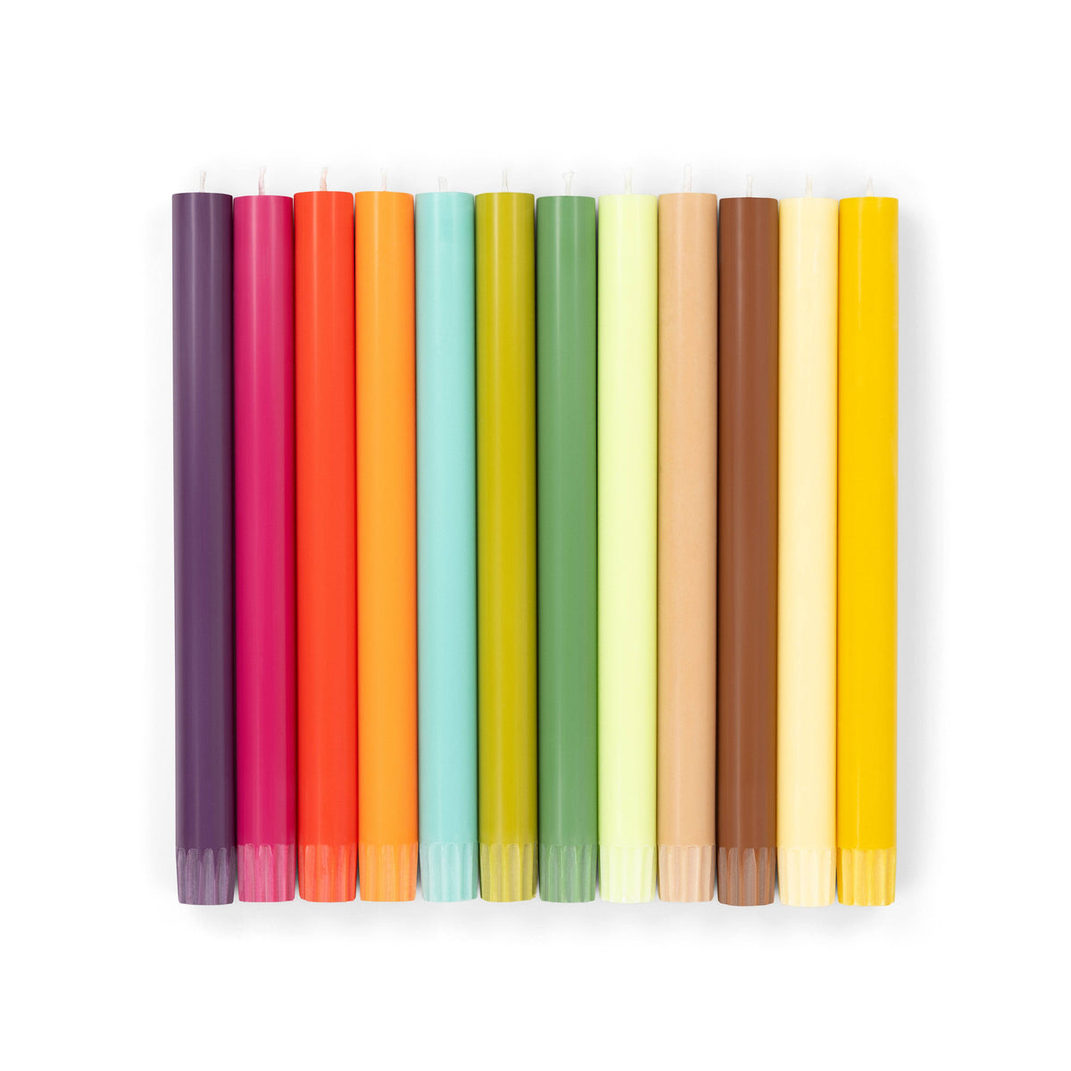 BRITISH COLOUR STANDARD - 25cm / 10'' H  - Bronze Eco Dinner Candles, Gift Box of 6