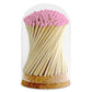 4" Matches in Premium Glass Cloche - Color of Your Choice