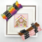 Candy Gingerbread House Needlepoint Design