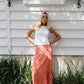 Sunset Check Tiffany Skirt