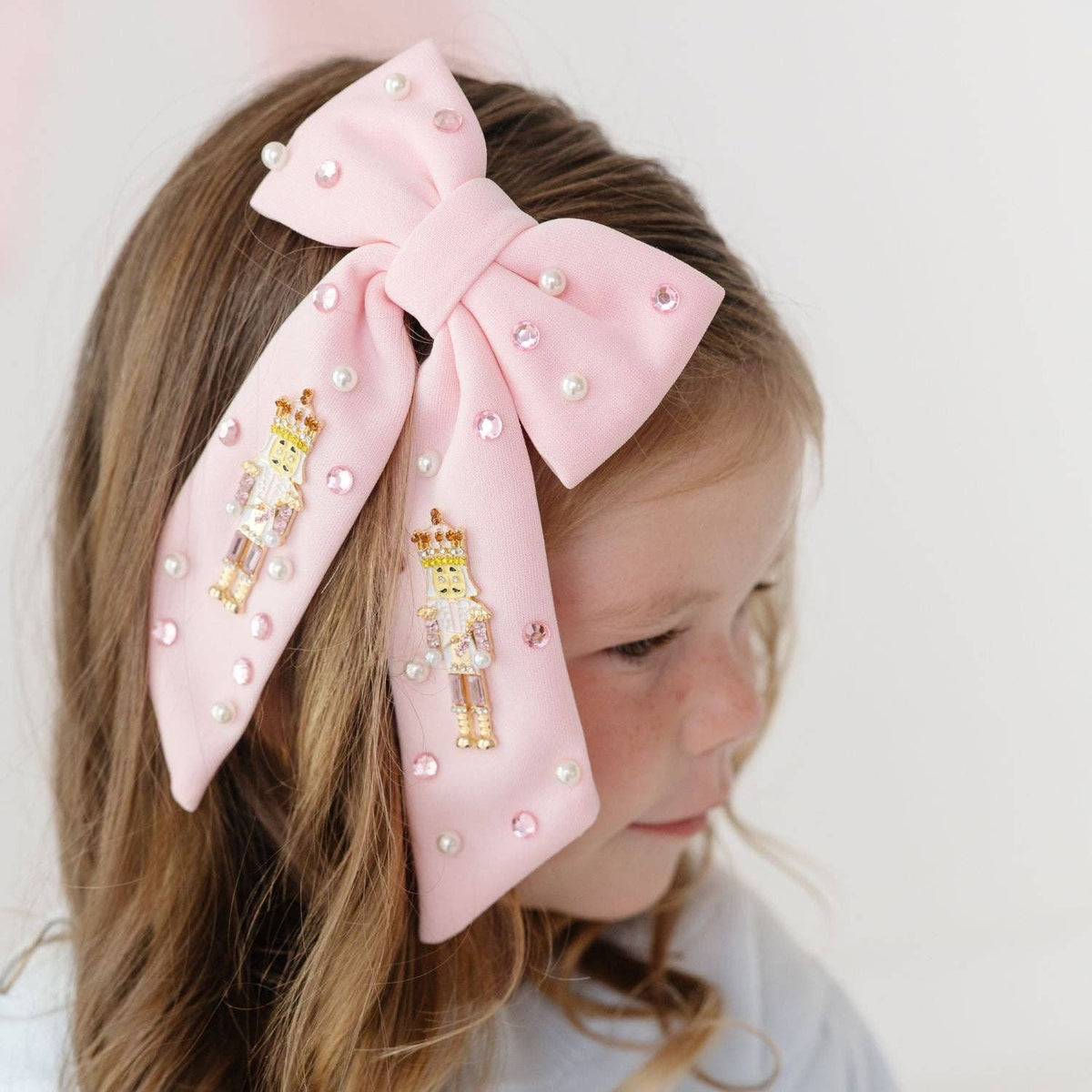 Nutcracker Christmas Gemstone Clip - Kids Hair Accessories