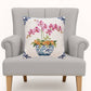 Oranges And Orchids Hook Pillow