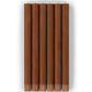 BRITISH COLOUR STANDARD - 25cm / 10'' H  - Bronze Eco Dinner Candles, Gift Box of 6