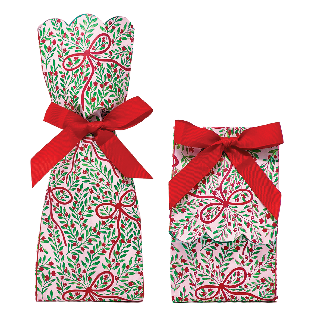 Holiday Bow Garden Wine + Gift Bag Kits | Set of 6