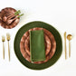 Olive Color Block Round Placemat Set of 4