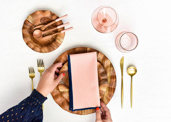 Fundamental Wood Ruffle Dinner Plate