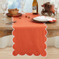 Cotton Scalloped Table Runner