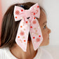 Candy Cane Christmas Gemstone Bow Clip - Kids Hair Accessory