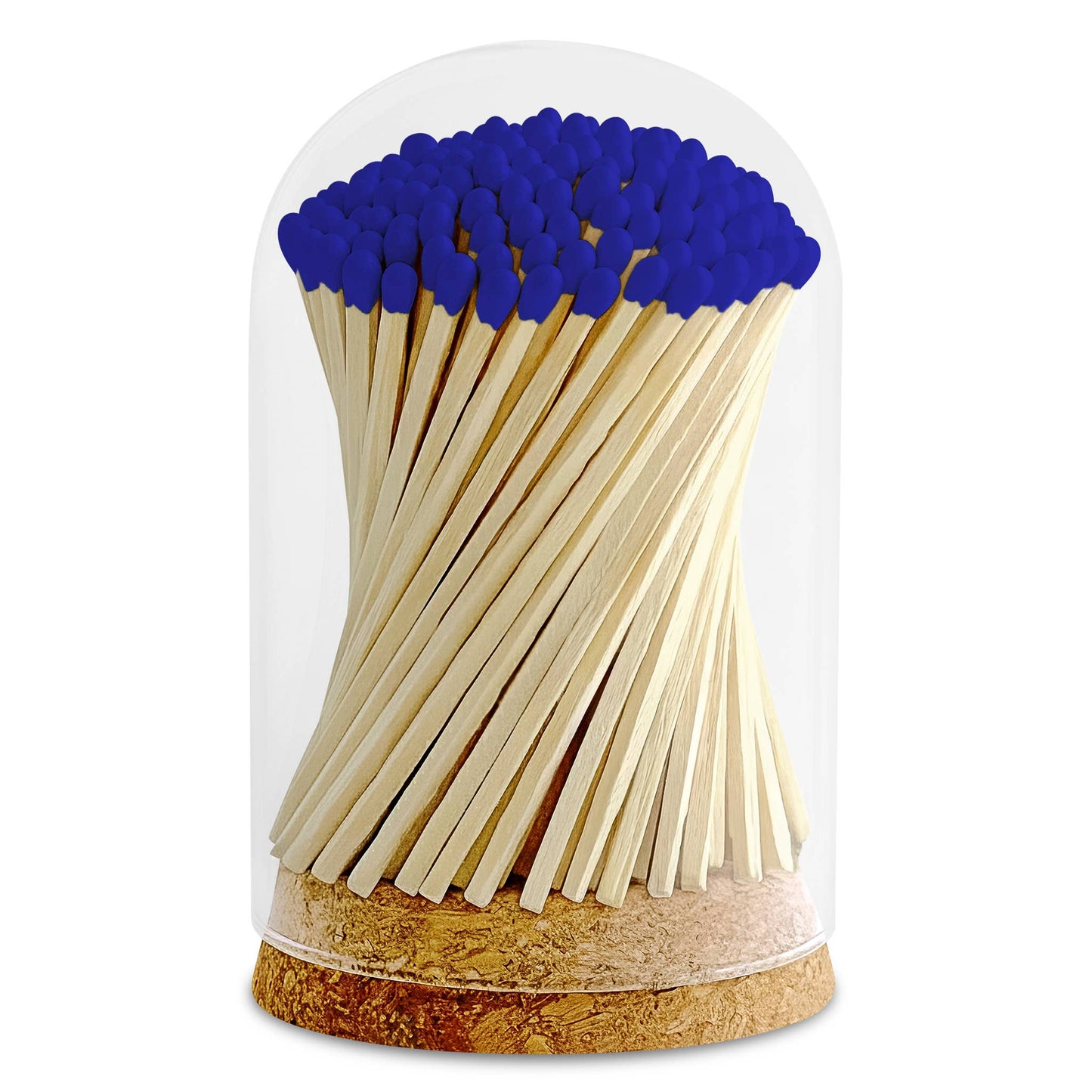 4" Matches in Premium Glass Cloche - Color of Your Choice