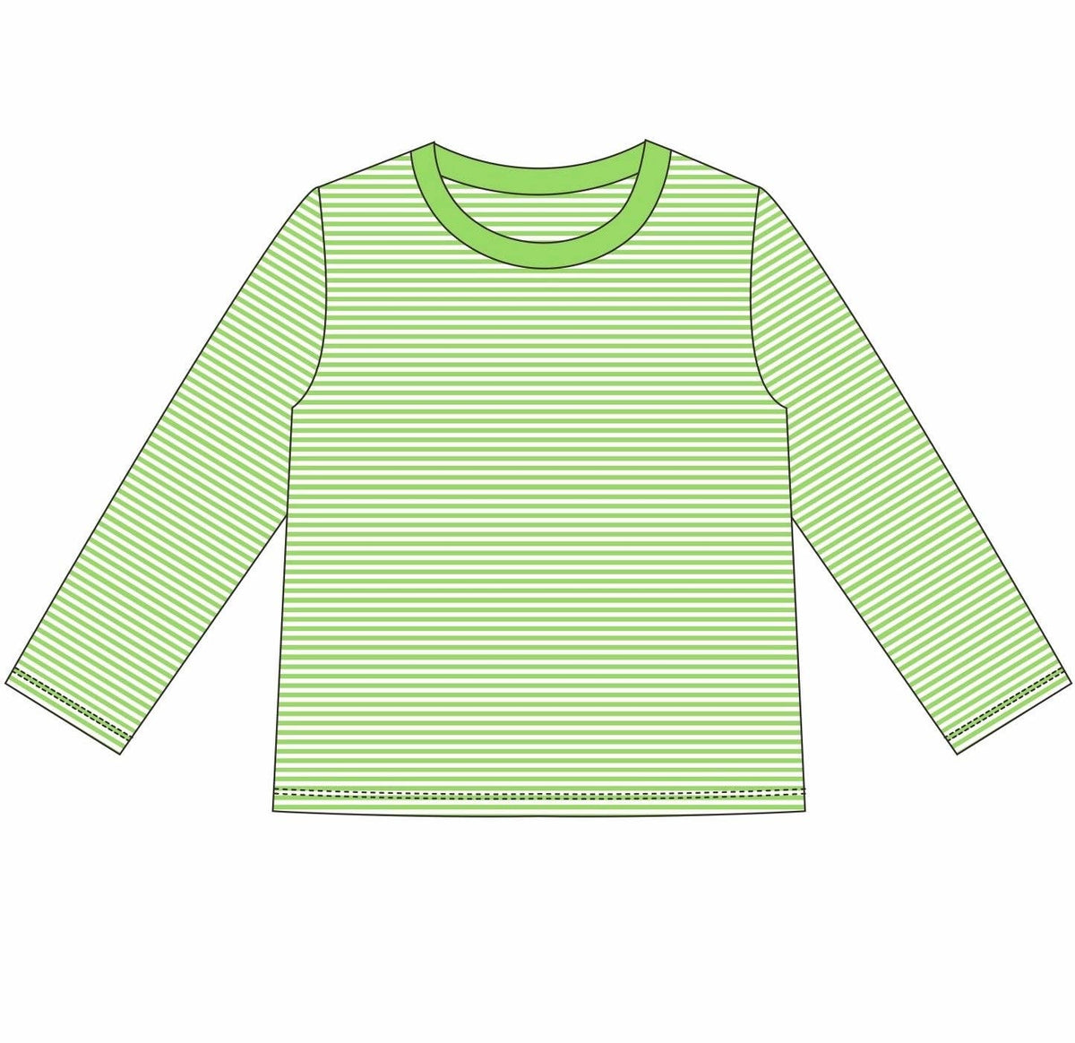 Knit Stripe Long Sleeve Shirt - PASTEL Colors