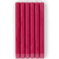 BRITISH COLOUR STANDARD - 25cm / 10'' H  - Medici Crimson Eco Dinner Candles, Gift Box of 6