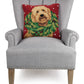 Labradoodle w/Wreath Hook Pillow