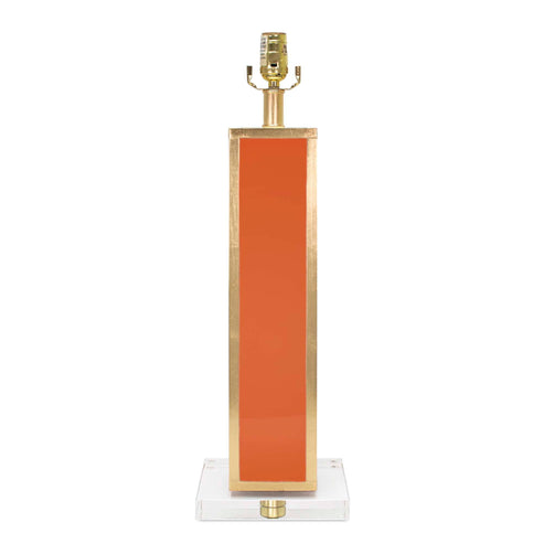 Blair Table Lamp- Orange/Gold  (Base/Harp/Finial only)